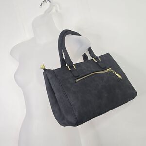 Charcoal Gray Satchel Handbag Purse